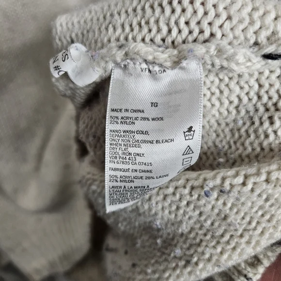 Nautica Men's Wool Blend 1/4 Button Fair Isle Snowflake Sweater Size XL - Picture 5 of 14